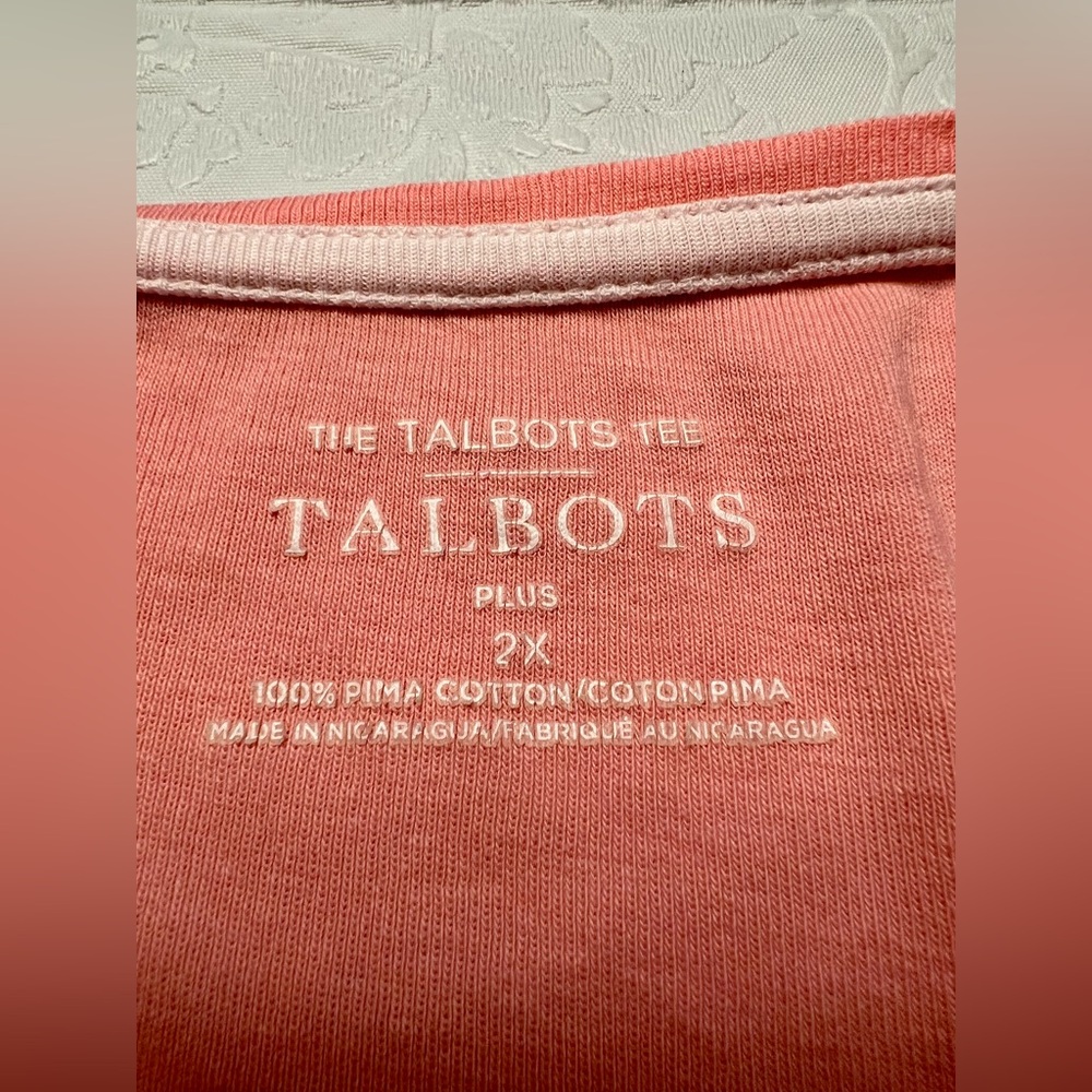 Talbots Coral Long Sleeve Women's Top - Picture 4 of 7